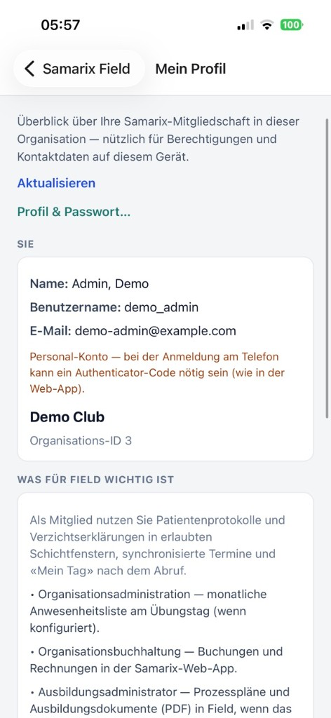 Samarix Field Mein Profil